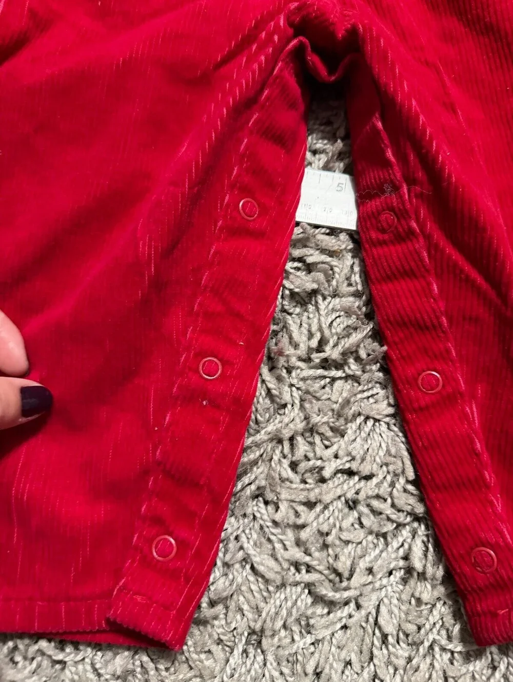 Vintage Osh Kosh B'Gosh Red Corduroy Overalls  Size 24 Months made in USA